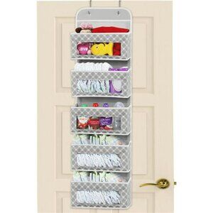 Over Door Hanging Pocket Organizer with Clear Windows Closet Nursery Storage